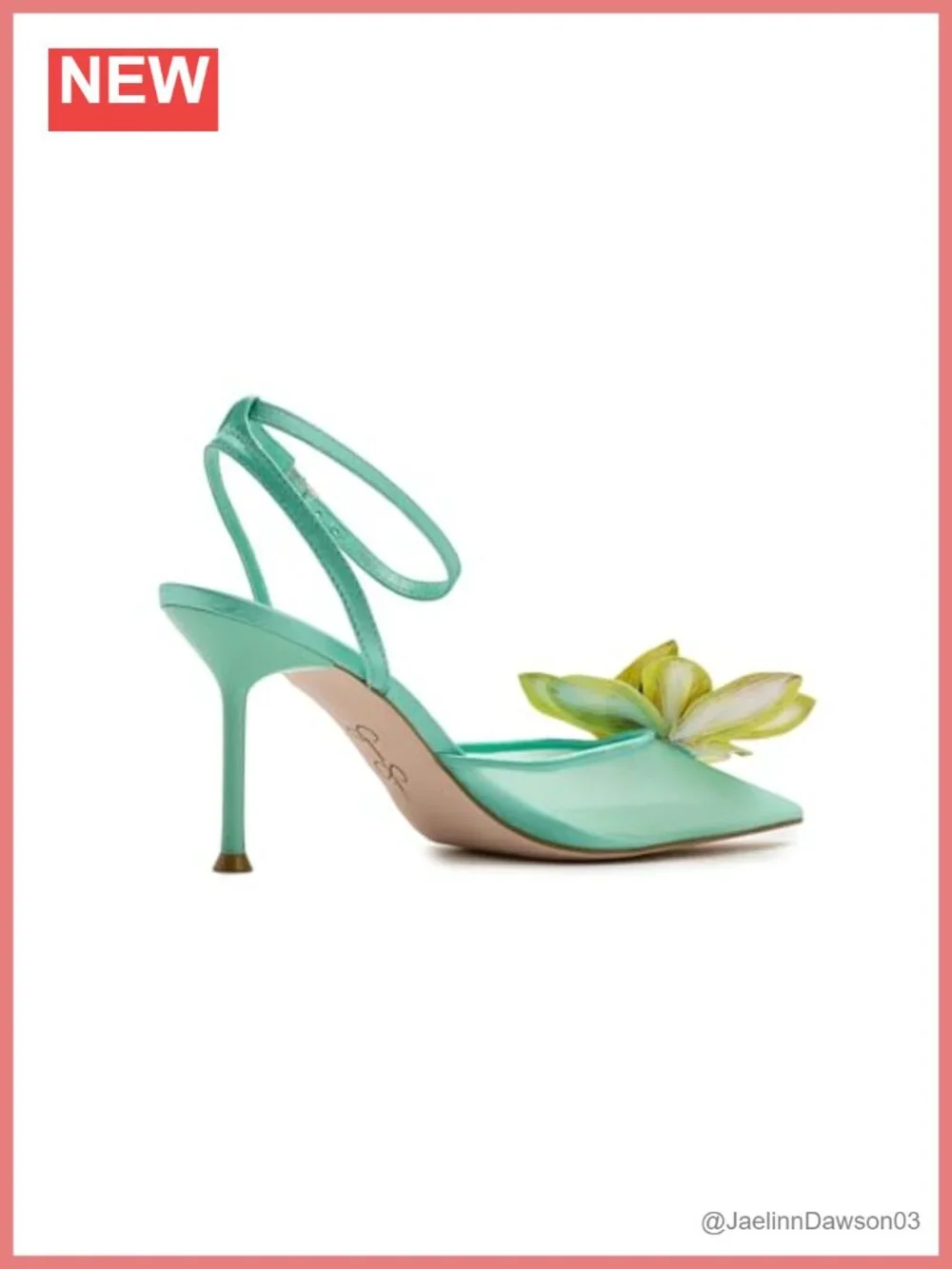 3D Floral Embellished High Heel Stiletto Pointed Toe Pump